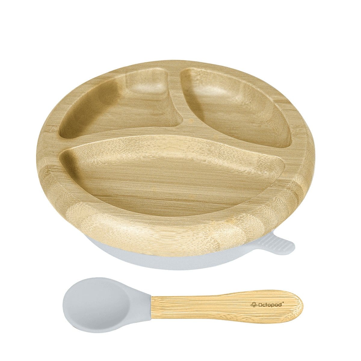 Suction Plates for Babies - Octopod Bamboo Round Plate