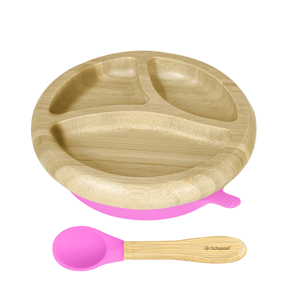 Suction Plates for Babies - Octopod Bamboo Round Plate