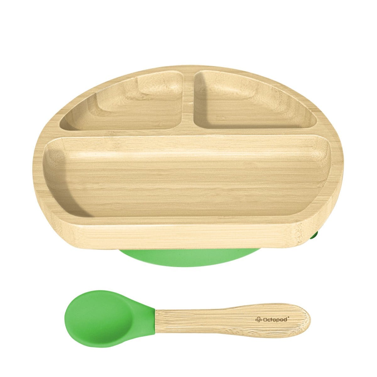 Kids Plates - Bamboo Suction Plate (Triangle) - Octopod