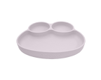 White divided plate on a white background